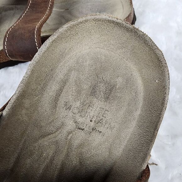 White Mountain Carly Slide On Sandals Brown Size 9 - Picture 8 of 9
